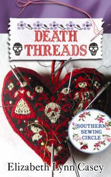 Hardcover Death Threads [Large Print] Book