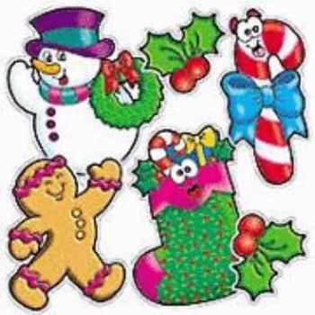 Office Product Scholastic TF3266 Holiday Happenings Accent Punch-Outs Book