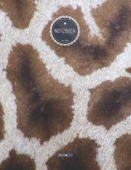 ZMUDACE Notizbuch Punktraster: in DIN A4 Softcover ZP084 Fell Giraffe 156 leere gepunktete Seiten mit pers�nlichem Register + Seitenzahlen Zeichenbuch, Skizzenbuch, Dot Grid Notebook, Malbuch, Notizhe
