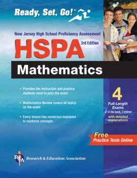 Paperback New Jersey HSPA Math with Online Practice Tests 3rd Ed (New Jersey HSPA Test Preparation) Book
