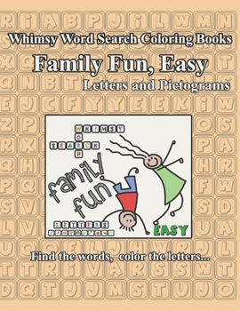 Whimsy Word Search, Family Fun, Easy, Letters and Pictograms