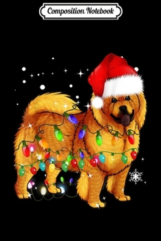 Paperback Composition Notebook: Christmas Lights Chow Chow Dog Journal/Notebook Blank Lined Ruled 6x9 100 Pages Book