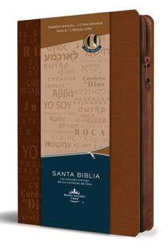 Paperback Biblia Rvr 1960 Letra Grande Tamaño Manual Cremallera E Índice Canela Nombres de Dios / Spanish Bible Rv60 Handy Size Large Print Brown Names of God I [Spanish] Book