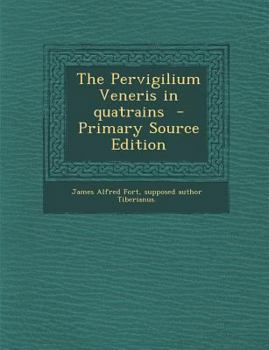Paperback The Pervigilium Veneris in Quatrains Book