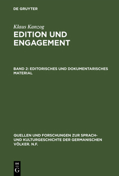 Hardcover Editorisches und dokumentarisches Material [German] Book