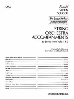 Paperback String Orchestra Accompaniments to Solos from Volumes 1 & 2: Bass Book