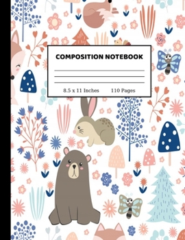 Paperback Composition Notebook: Pretty Wide Ruled Paper Notebook Journal - Wide Blank Lined Workbook for Teens Kids Students Girls for Home School Col Book