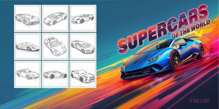 Paperback Supercars of the World Coloring Book: Legendary Hypercars and Exotic Supercars. Fun and Relaxing Coloring Book for Car Enthusiasts of All Ages Book