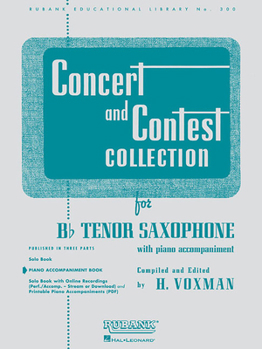 Paperback Concert and Contest Collection for BB Tenor Saxophone: Piano Accompaniment Book