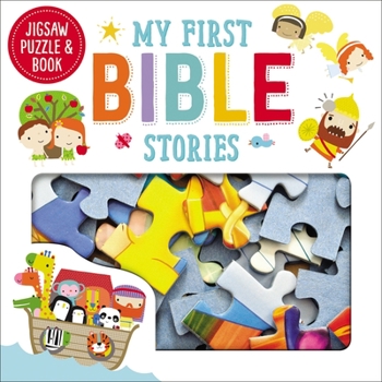 Paperback Jigsaw Puzzle and Book My First Bible Stories Set Book