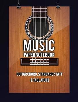Paperback Music paper notebook - Guitar chord, Standard staff & Tablature Book