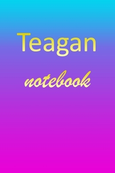 Paperback Teagan: Blank Notebook - Wide Ruled Lined Paper Notepad - Writing Pad Practice Journal - Custom Personalized First Name Initia Book