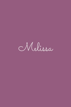 Melissa: notebook with the name on the cover, elegant, discreet, official notebook for notes, dot grid notebook,