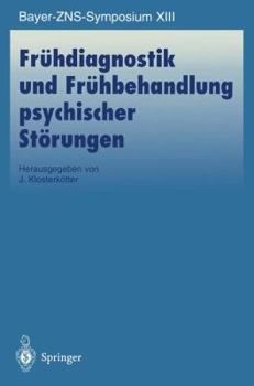 Paperback Frühdiagnostik Und Frühbehandlung Psychischer Störungen [German] Book