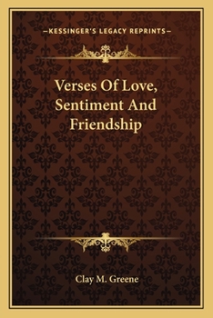 Paperback Verses Of Love, Sentiment And Friendship Book