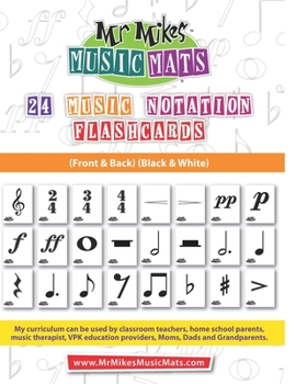 Paperback 24 Notation Signs Black & White: MrMikesMusicMats Book