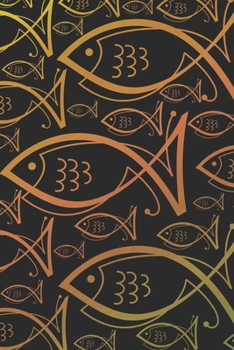 Notes: Fish symbol, Christian symbols, jesus fish symbol, spiritual diary, notebook with fish. Format A5, 120 pages, discreet light grey lined.