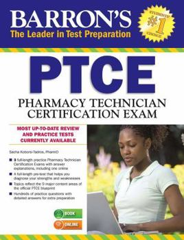 Paperback Barron's Ptce/Pharmacy Technician Certification Exam with Online Test Book