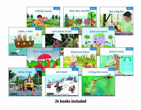 Hardcover Decodable Readers Gr. 1 Short Vowels, Consonant Blends, and Digraphs 24titles Book