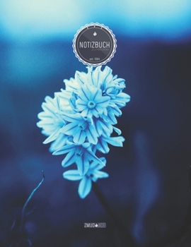 ZMUDACE Notizbuch Punktraster: in DIN A4 Softcover ZP106 T�rkise Blume 156 leere gepunktete Seiten mit pers�nlichem Register + Seitenzahlen Zeichenbuch, Skizzenbuch, Dot Grid Notebook, Malbuch, Notizh