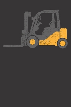 Paperback Notebook: Forklift Operator Driver Bulldozer Vintage College Ruled 6x9 120 Pages Book