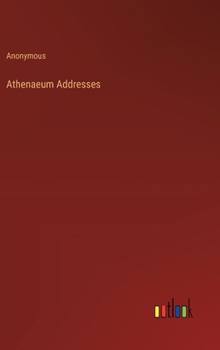 Hardcover Athenaeum Addresses Book