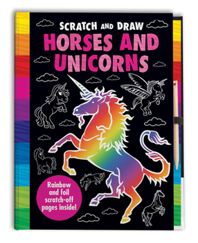 Hardcover Scratch and Draw Horses and Unicorns Book