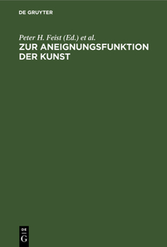 Hardcover Zur Aneignungsfunktion der Kunst [German] Book