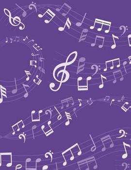 Paperback Music Composition Notebook: Purple Musical Notes Music Manuscript Notebook with Staff Paper - Blank Sheet Music Notebook - Music Journal - Christm Book