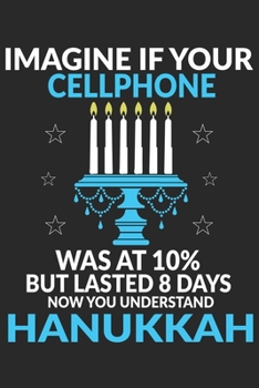 Imagine If Your Cellphone Was At 10% But Lasted 8 Days: Funny Blank Lined Notebook For Hanakkuh