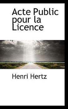 Paperback Acte Public Pour La Licence Book