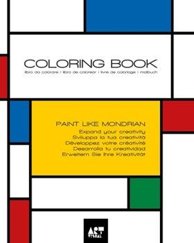 Paperback Coloring Book - Paint like Mondrian: libro da colorare libro de colorear livre de coloriage malbuch [Italian] Book