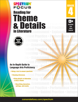 Paperback Spectrum Reading for Theme and Details in Literature, Grade 4 Book