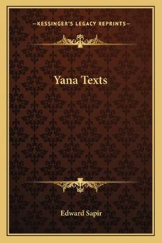 Paperback Yana Texts Book