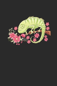 Paperback Flowers And Chameleon: Chameleons Notebook, Blank Lined (6" x 9" - 120 pages) Animal Themed Notebook for Daily Journal, Diary, Gift Book