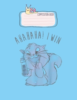 Paperback Composition Book: Disney Emperors New Groove Yzma Cat Ahaha I Win Lovely Composition Notes Notebook for Work Marble Size College Rule Li Book