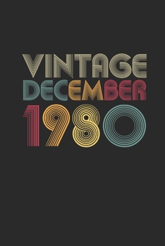 Vintage December 1980: Graph Paper Notebook / Journal (6 X 9 - 5 Squares per inch - 120 Pages) - Happy Birthday 39th Gift Idea