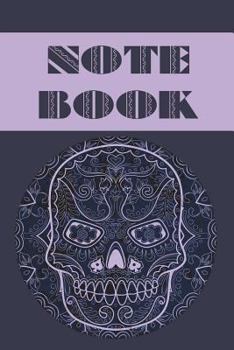 Notebook : Sugar Skull , Day of the Dead , Composition Book . Cornell Notes - 150 Pages , 6 X 9 , Cream , Blue Purple Sugar Skull