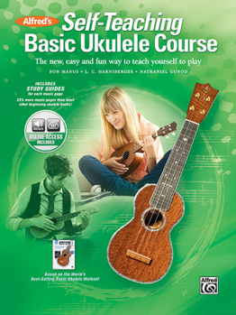 Paperback Alfred's Self-Teaching Basic Ukulele Method: The New, Easy, and Fun Way to Teach Yourself to Play, Book & Online Audio Book