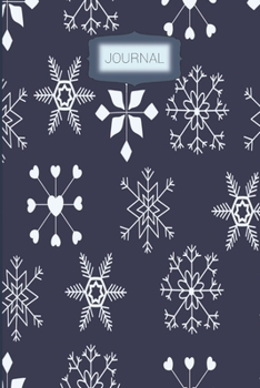 Paperback Journal: Snowflakes Dot Grid Journal Gift Notebook, Dotted Grid Bullet Notebook, Blue Snowflakes Pattern 6x9 Notebook, 110 Page Book