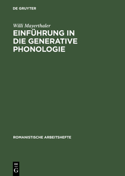 Hardcover Einführung in Die Generative Phonologie [German] Book