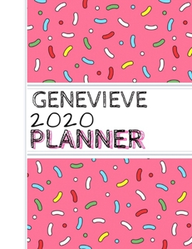 Genevieve: : 2020 Personalized Planner: One page per week: Pink sprinkle design