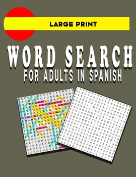 Paperback Large Print Word Search for Adults in Spanish: book