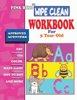 Paperback wipe clean workbooks for 5 year old: wipe clean workbook pre-k scholastic early learners, Coloring, Dot to Dot, Shapes, letters, maze, mathematical ma Book