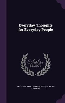 Hardcover Everyday Thoughts for Everyday People Book