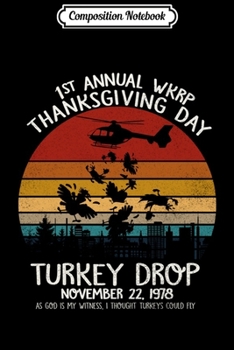 Paperback Composition Notebook: Funny Turkey Thanksgiving Wkrp-Turkey-Drop Swea Journal/Notebook Blank Lined Ruled 6x9 100 Pages Book