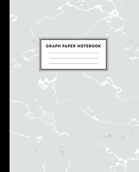 Paperback Graph Paper Notebook: Trendy White Marble and Rose Gold - 7.5 x 9.25 inches - 5 x 5 Squares per inch, Quad Ruled - Cute Graph Paper Composit Book