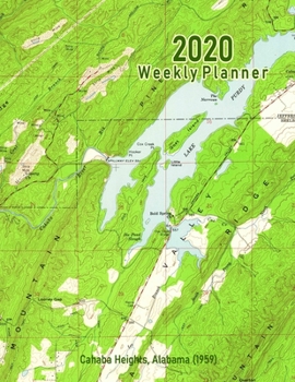 Paperback 2020 Weekly Planner: Cahaba Heights, Alabama (1959): Vintage Topo Map Cover Book