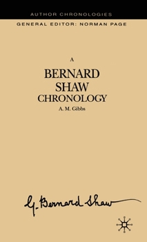 Hardcover A Bernard Shaw Chronology Book