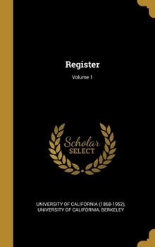 Hardcover Register; Volume 1 Book